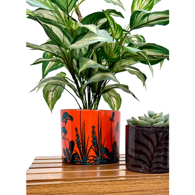 Ceramic Glazed Ceramic Art Flower Pot from Marei Keramik, 1960s For Sale - Image 7 of 12