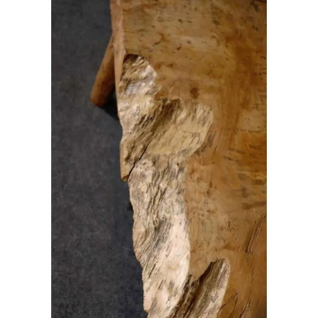 Rustic Late 20th Century Live Edge Wood Lounge Chair For Sale - Image 3 of 4