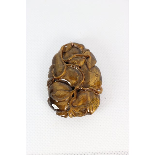 Mid 20th Century Sterling, Carnelian & Tiger Eye Beads Carved Pendant Necklace For Sale - Image 9 of 9