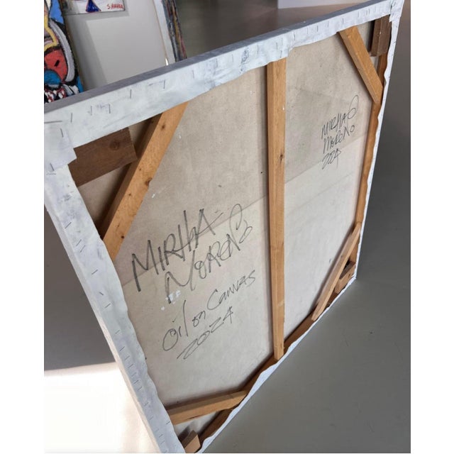 Minimalist abstract painting Custom framed and ready to hang