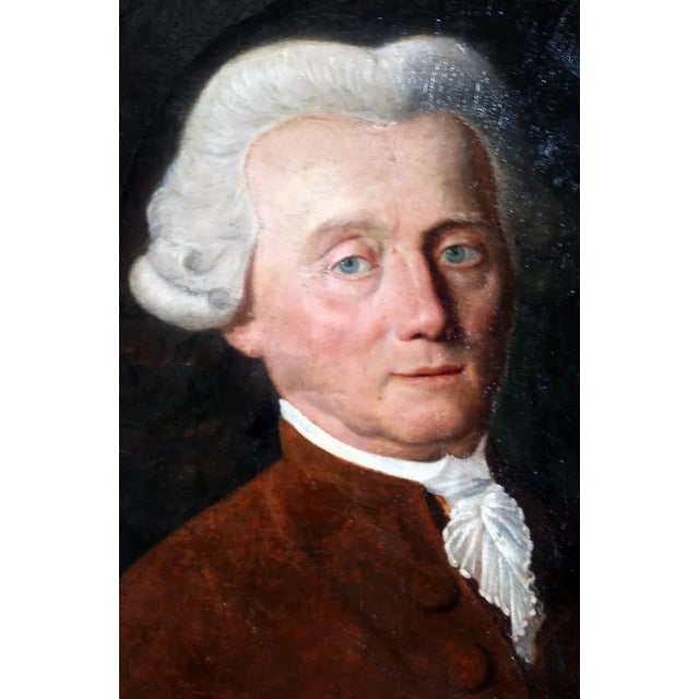 Gentleman's Portrait, 1700s, Oil on Canvas, Framed For Sale - Image 4 of 8