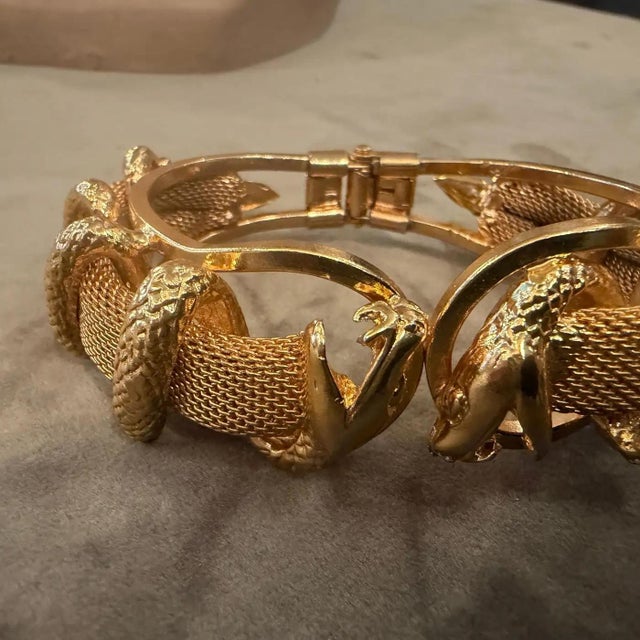 21st Century High Quality Costume Jewelry Italian Snake Bangle Bracelet For Sale - Image 6 of 14