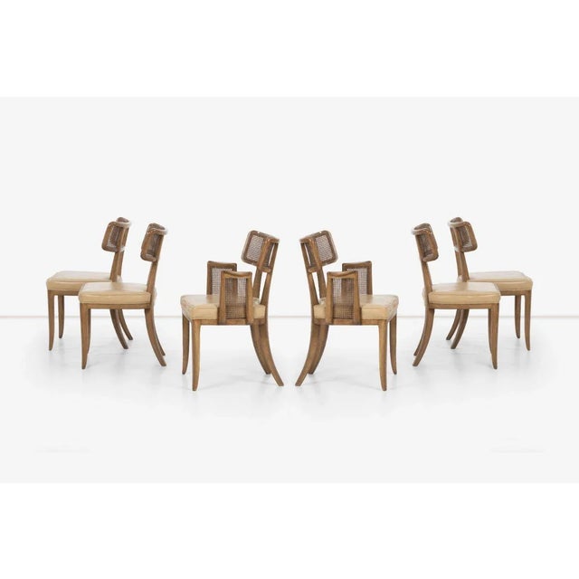1940s Edward Wormley for Dunbar Curved-Back Dining Chairs - Set of 6 For Sale - Image 5 of 13