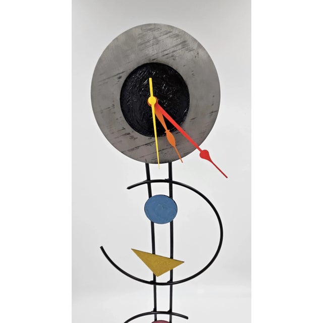 Rick Martin Abstract Modernist Pop Art Memphis Style Clock Circa 1994 For Sale In Dallas - Image 6 of 8