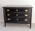 French Louis XVI Style Black Wood Chest of Drawers, 1980s For Sale - Image 3 of 12