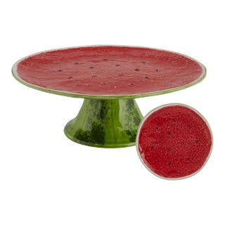 Bordallo Pinheiro Watermelon Cake Serving Set, 5 Pieces For Sale