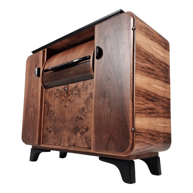 Art Deco Bar Cabinet by Jindrich Halabala for Up Závody, 1940s For Sale