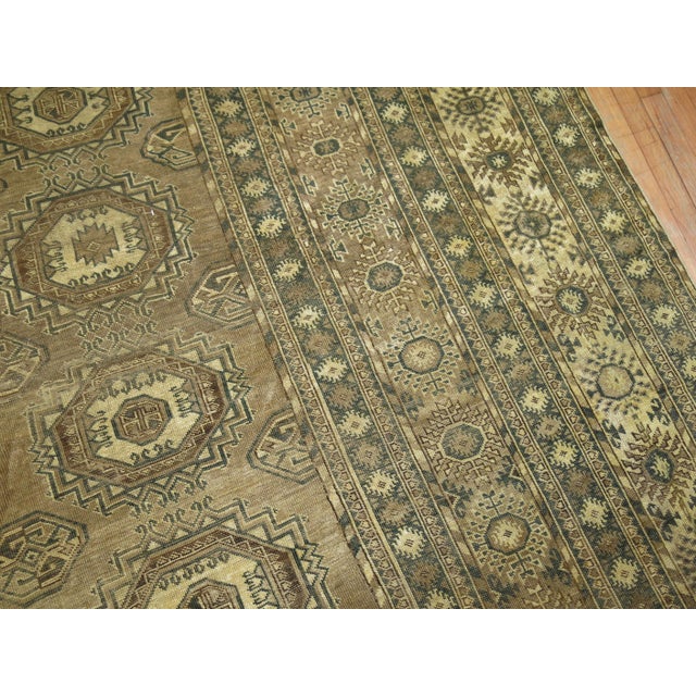 Coffee Zabihi Collection Tribal Oversize Antique Ersari Carpet - 13'10" x 23'5" For Sale - Image 8 of 12
