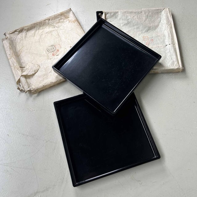 Black Urushi Lacquer Black Tray, Japan, 1890s For Sale - Image 8 of 14