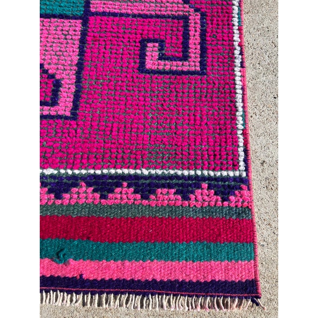 1960s Nomadic Vintage Hot Pink Kurdish Runner Rug For Sale - Image 12 of 13
