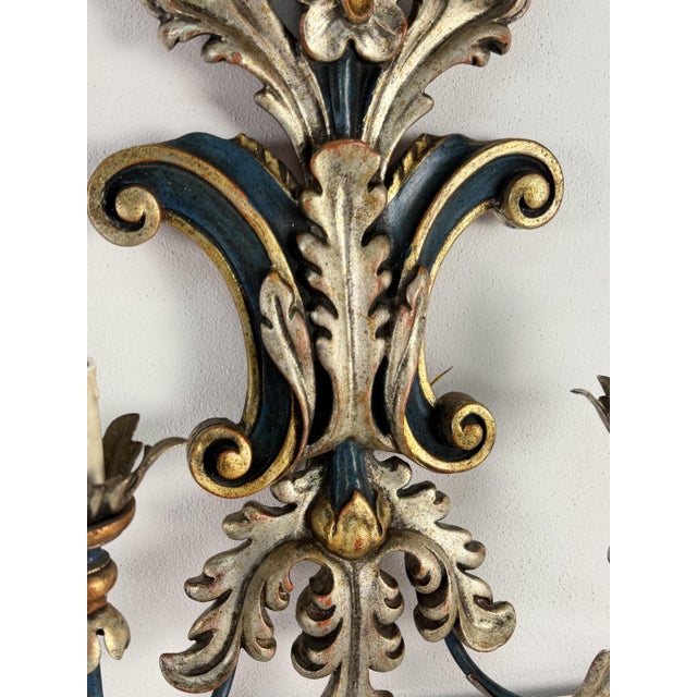 Florentine Palladio Wall Lamps, 1973, Set of 2 For Sale - Image 10 of 15