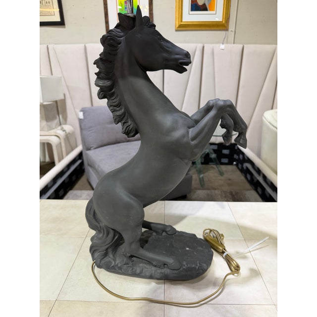 2020s Contemporary Villari Black "Rampart" Table Lamp With Shade For Sale - Image 5 of 8