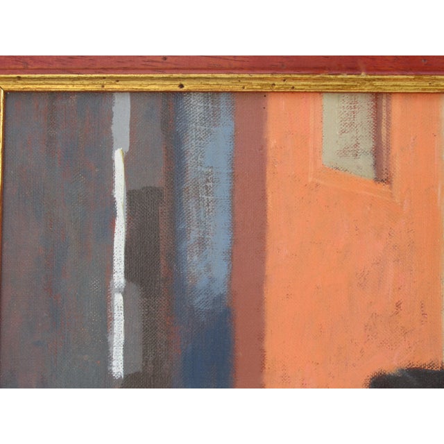 Vintage C.1960 Signed and Dated Italian "Mad Men" Style Businessman Acrylic Portrait Painting on Canvas For Sale - Image 9 of 13