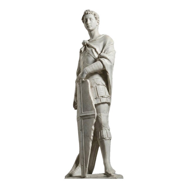Saint George – Classical Marble Warrior Sculpture For Sale