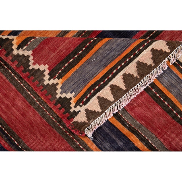 Traditional Mid-20th Century Vintage Kilim Runner Rug 5' 2" X 10' 10''. For Sale - Image 3 of 13