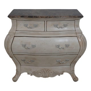 Marble Top Italian Style Commode Chest For Sale