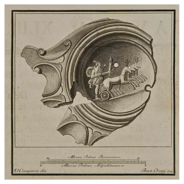 Vincenzo Campana, Ancient Roman Still Life, Etching, 18th Century For Sale