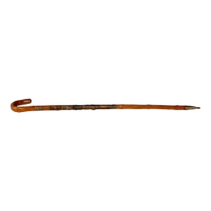 Vintage European Walking Stick With 12 Badges