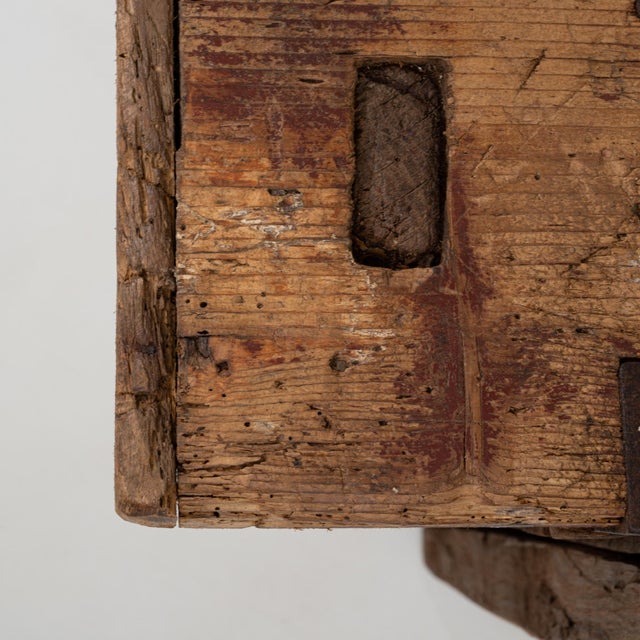 20th Century French Industrial Wooden Work Table For Sale - Image 10 of 18