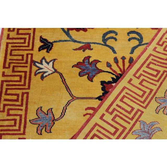 Red Rustic Super Kazak Gold/Red Wool Runner Rug- 2'11'' X 10'1'' For Sale - Image 8 of 10