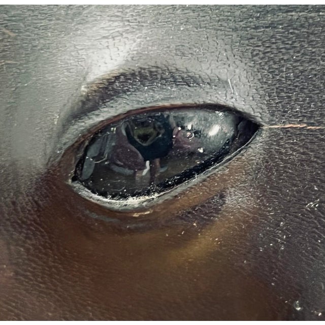 1980s Ellie the Elephant Large Trunk Up Leather Wrapped Lucky Elephant Figurine For Sale In Denver - Image 6 of 8