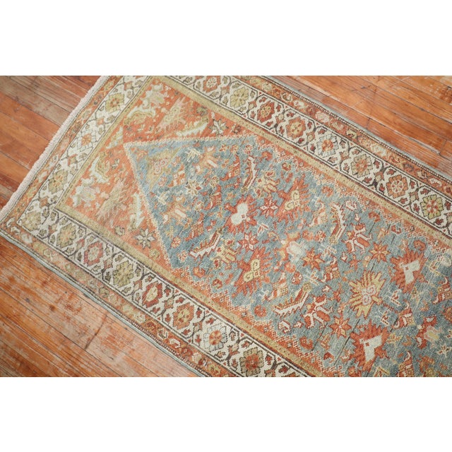 A pair of warm color Persian Malayers from the early 20th Century Measure: 2'10'' x 12'10'' and 2'11'' x 12'10''...