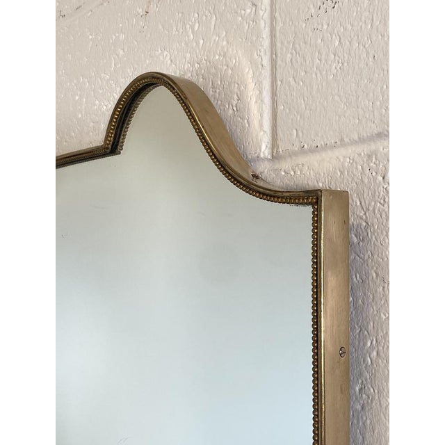 Brass Mirror in the style of Gio Ponti, 1950s For Sale - Image 5 of 13