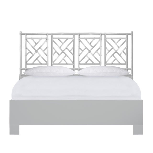 Chippendale Standard Bed California King - Light Gray For Sale - Image 12 of 12