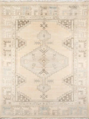 Erin Gates Concord Walden Beige Hand Knotted Wool Area Rug 5'6" X 8'6"