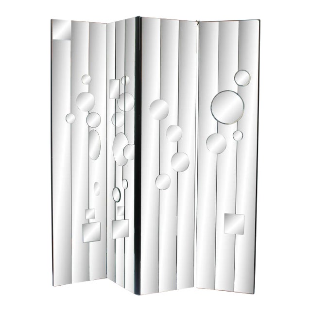 1970s Modern Mirrored Room Divider For Sale