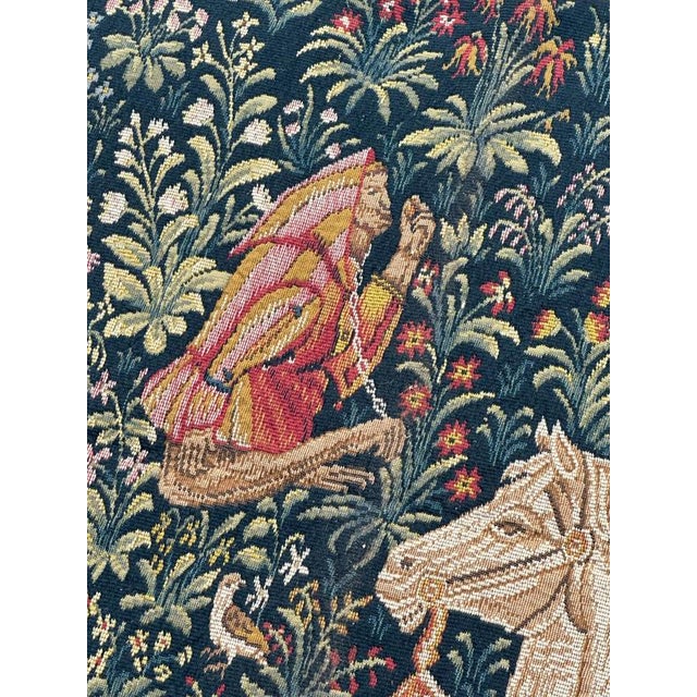 Vintage French Jacquard Tapestry with Noble Amazone Motif in the style of Aubusson, 1970s For Sale - Image 11 of 18