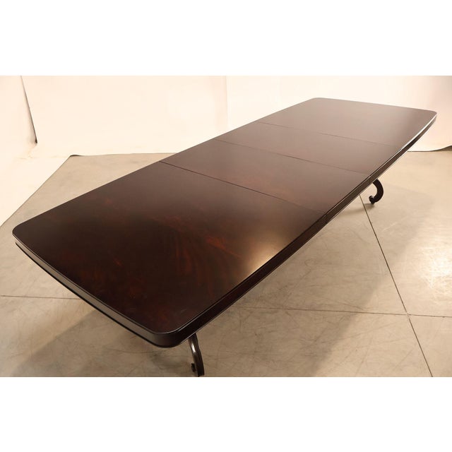 Thomasville Transitional Style Double Pedestal Mahogany Dining Table For Sale In Philadelphia - Image 6 of 18