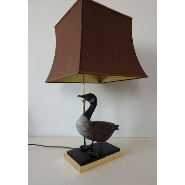 Duck Table Lamp in Polished Brass, 1970s For Sale - Image 13 of 18