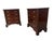 Chippendale Vintage Henkel Harris 2007 Mahogany Bachelor Chest Nightstands - Set of 2 For Sale - Image 3 of 10