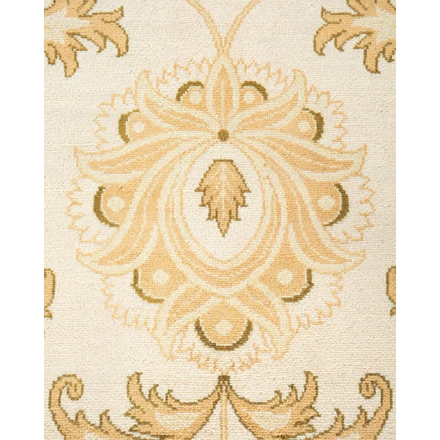 Traditional Mogul, One-of-a-Kind Hand-Knotted Area Rug in Ivory, 8' 1" x 10' 3" For Sale - Image 3 of 8