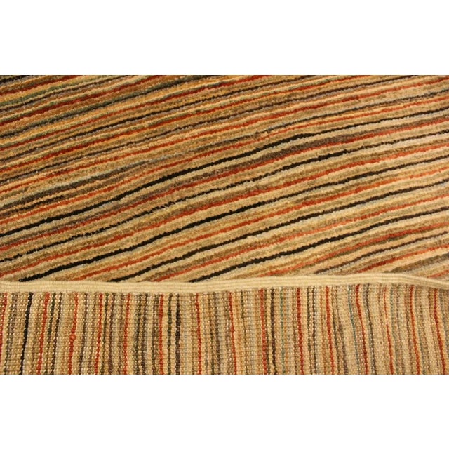 1990s Boho Chic Gabbeh Tan/Rust Hand-Knotted Wool Rug -3'1 X 5'1 For Sale In New York - Image 6 of 8