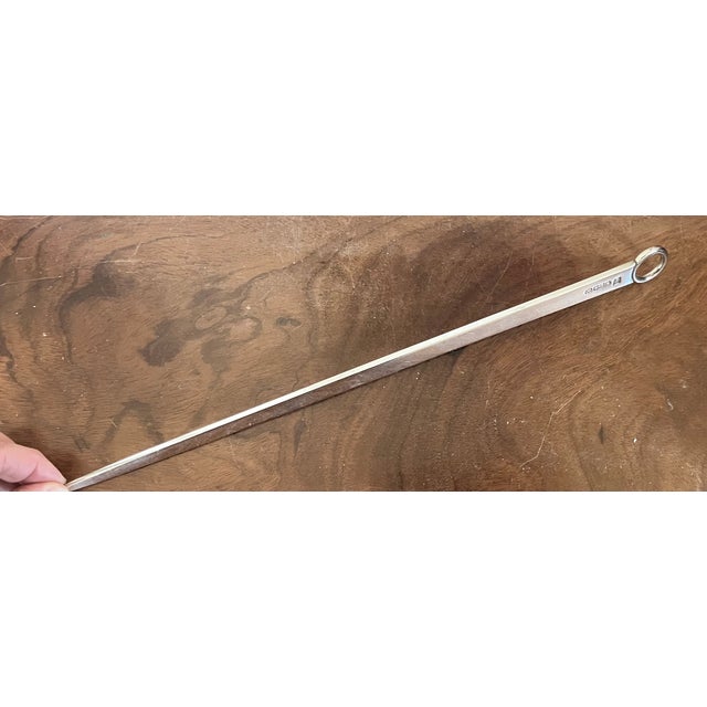 Antique Early 19th Century English George III Sterling Silver Meat Skewer or Letter Opener Hallmarked by Robert Garrard, London 1804 For Sale - Image 9 of 13