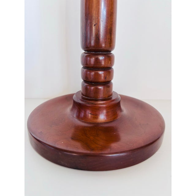 Mid-Century Danish Vintage Turned Candlesticks- A Pair For Sale - Image 4 of 7