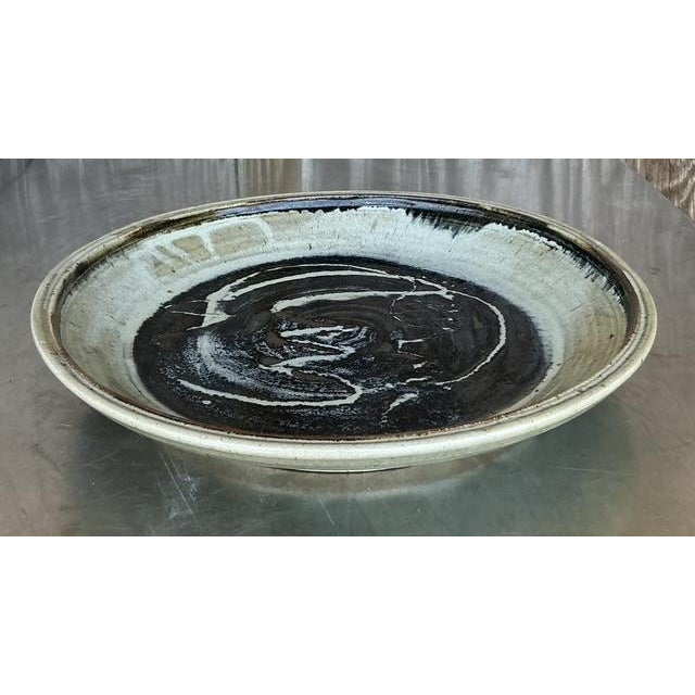 Ceramic Vintage Boho Original Studio Pottery Platter For Sale - Image 7 of 8