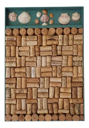 Sea Shells & Wine Bottle Corks Craft Panel