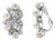 Vintage Mid Century 14k White Gold Diamond Pearl Clip-on Earrings, A Pair For Sale
