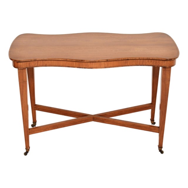 Antique Edwardian Satinwood Occasional Table, 1900s For Sale