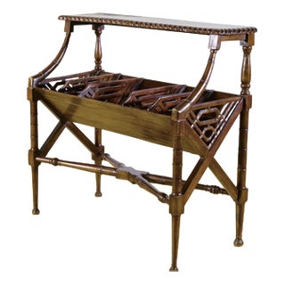 Regency Style Mahogany Magazine Rack, 1900s For Sale