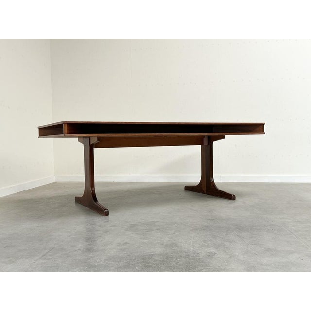 Mid-Century Teak Desk or Dining Table with Storage Space, 1960s For Sale - Image 4 of 13