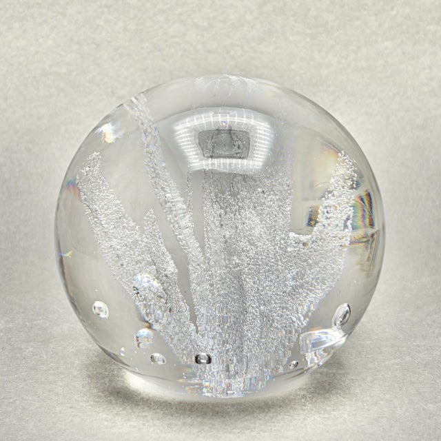 Modern Vintage Kosta Sweden Vicke Lindstrand Mykene Crystal Paperweight For Sale - Image 3 of 8