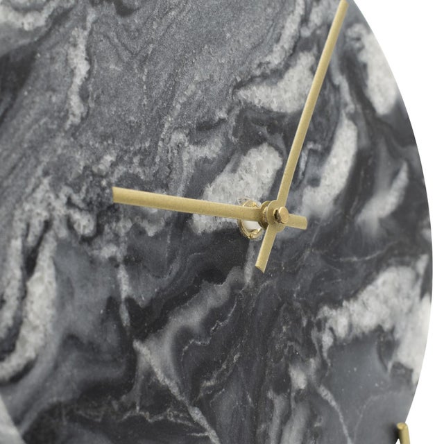 2020s Piero Black Marble Clock For Sale - Image 5 of 11