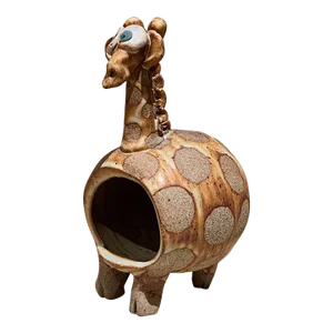 1970s John Pettus Giraffe Stoneware Art Pottery