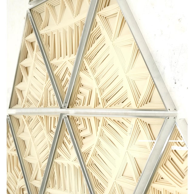 Metal Mid Century Modern Greg Copeland 3D Paper Cutout Wall Art Sculpture Aluminum For Sale - Image 7 of 10
