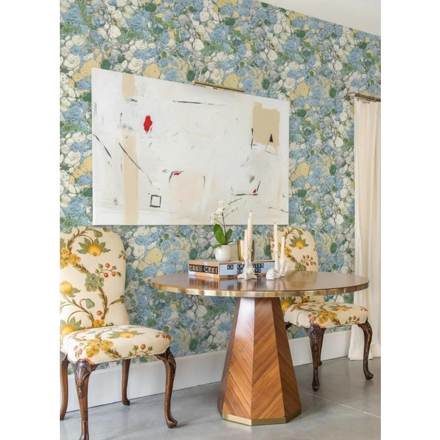 Children's Keats Pebble Marbled Traditional Wallpaper – Blue/Green Single Roll For Sale - Image 3 of 7