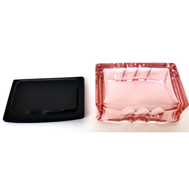 Glass (3) Piece Art Deco Crystal Fragrance Ensemble Attributed to Baccarat; French Circa.1930 For Sale - Image 7 of 8